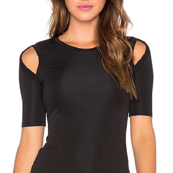Revolve Bailey44 Bridgette Dress Sheath Black Sleek Jersey Knit Cut Out Detail - Picture 6 of 14